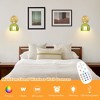 DAKAFUL Vintage Wall Lights with Tulip Glass Shade,Remote-Controlled,Decorative Wall Sconce for Bedroom/Bathroom/Living Room(Green&Gold) - 4 of 4