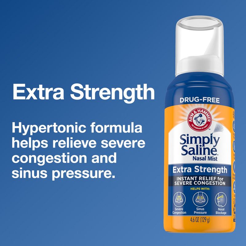 Simply Saline Extra Strength for Severe Congestion Relief Nasal Mist - 4.6oz, 5 of 12