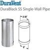 DuraVent DuraBlack 24 Inch Long x 8 Inch Diameter Single Wall Wood Burning Stainless Steel Stove Pipe Connector to Vent Smoke and Exhaust - 2 of 4