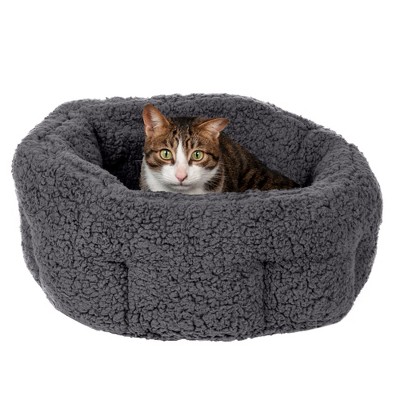 FurHaven Snuggle Terry Warming Hi-Lo Cuddler Bed