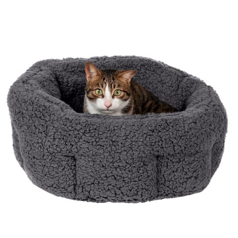 Furhaven Snuggle Terry Warming Hi-lo Cuddler Small Dog & Cat Bed ...