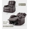 Recliner Chair with Heat and Massage - 360° Swivel&Faux Leather Rocking Chair with Cup Holder for Living Rooms, Bedrooms - 2 of 4