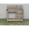 MOEPISY Wooden Workstation Table with Cabinet for Backyard Garden Supplies Outdoor Potting Bench - 3 of 4