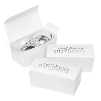 25ct Mr. & Mrs. Wedding White Truffle Favor Box