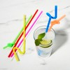True Ultra Bendy Straws, Long Flexible Party Straws for Cocktails, Smoothies, Iced Coffee, Disposable Party Supplies, Assorted Colors, Set of 50 - 2 of 4