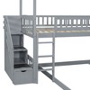 NicBex Twin Over Twin Bunk Bed with Safety Guardrail and Slide,House Loft Bed with Ladder,Modern Bunk Beds,Noise Reduced Bunk Beds for Bedroom - 4 of 4
