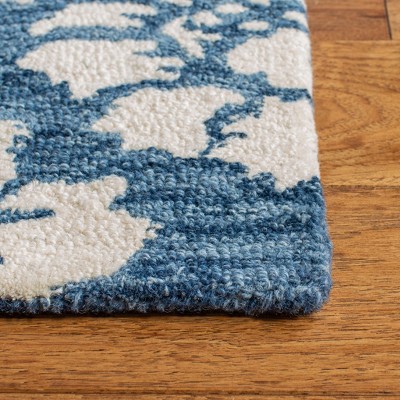 Elegant Azure 8' x 10' Hand-Tufted Wool Cotton Blend Area Rug