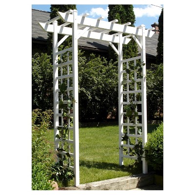 78" Providence Vinyl Arbor - White - Dura-Trel