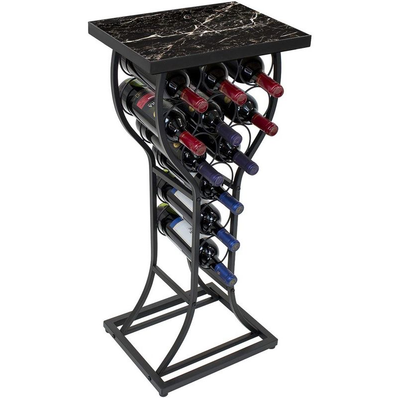 Sorbus 11 Bottle Marble Wine Rack Console Table, 1 of 6