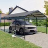 Heavy Duty Metal Carport with Galvanized Steel Roof, Carport Canopy for Driveway Car or Truck, Outdoor Metal Carport with Vertical Roof-Koiai - 2 of 4