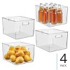 Plastic Storage Bin with Handles - Set of 4 - Clear - Made in USA - 2 of 4