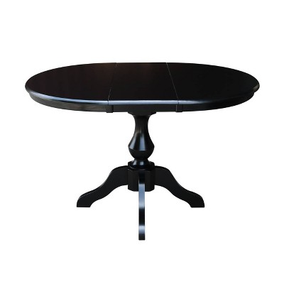 36" Kent Round Top Pedestal Dining Table with 12" Leaf - International Concepts