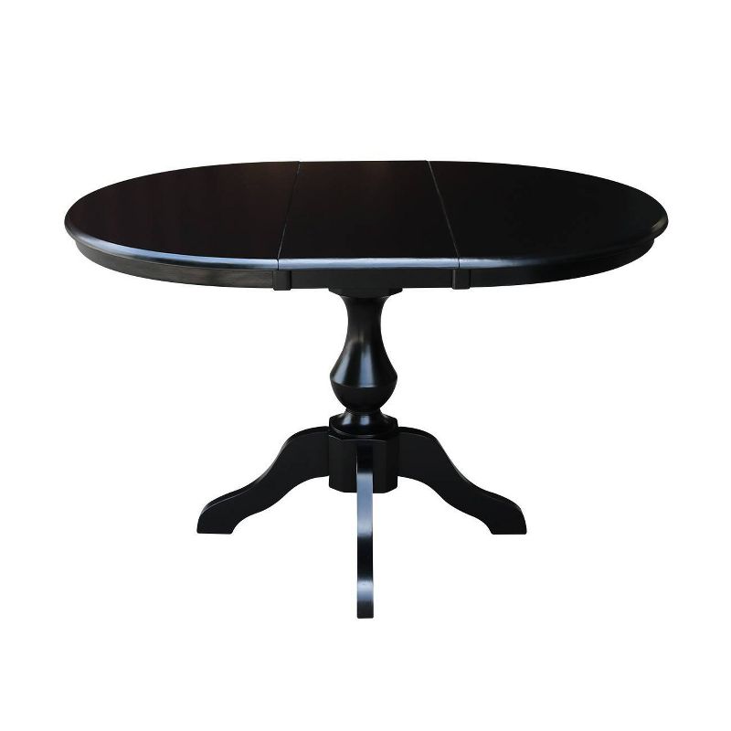 36" Kent Round Top Pedestal Dining Table with 12" Leaf - International Concepts, 1 of 7