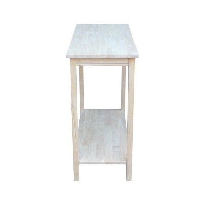 Parawood Unfinished Accent Storage Table - 33.1" L x 17.7" W
