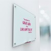 U Brands White Frosted Magnetic Glass Dry Erase Board Frameless 35" x 23" (2298U00-01) 2298U0001 - 2 of 4