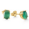 Pompeii3 1.00CT Emerald Studs 14K White or Yellow Gold - 2 of 3