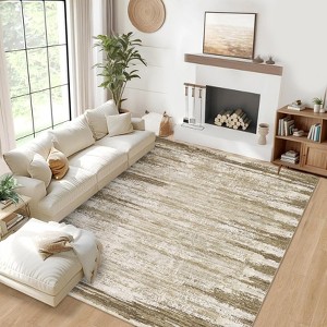 Area Rugs, Washable Modern Abstract Soft Thin Large Rug Indoor Floor No Slip Rug Stain Resistant Carpet for Bedroom Home Office Decor - 1 of 4