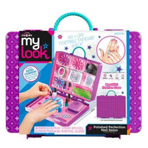 My Look Polished Perfection Kit: Includes Brush, Nail Polish, Toe Separator, Press-On Nails, Craft Activity Beauty Kit - 1 of 4