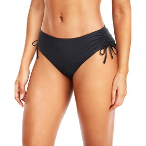 FIONECA Women Mid Waist Bikini Bottoms - Full Coverage Swim Bathing Suit Bottom Side Tied Swimsuit Bottoms - 1 of 4