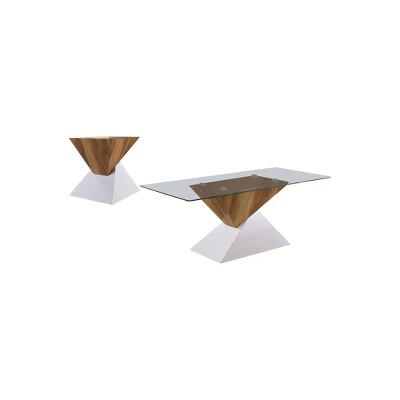 2pc Rune Coffee Table Set Tan - miBasics
