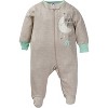 Gerber Baby Gender Neutral Sleep 'N Play's with Mitten Cuffs, 4-Pack, Clouds - 2 of 4