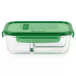 Pyrex 4.1 Cup 3 Compartment Rectangular MealBox Glass Food Storage Container