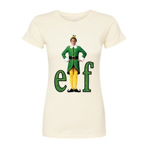 Women's - ELF - Christmas With Buddy Fitted Graphic T-Shirt - 1 of 3