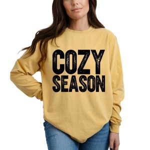 Simply Sage Market Cozy Season Bold Distressed Garment Dyed Long Sleeve - 1 of 4