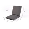Floor Folding Chair with Back Support, Padded Folding Gaming Sofa Chair with 6 Adjustable Backrest - 3 of 4