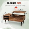 GALAXHERO Lift Top Coffee Table for Living Room Small Coffee Table with Storage,Hidden Compartment and Adjustable Shelf Mid Century Modern - 3 of 4