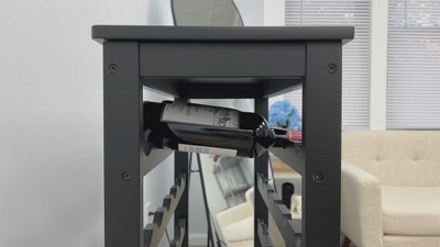 Ink Black Bamboo 42-Bottle 7-Tier Wine Rack with Table Top