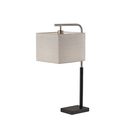 Flora Table Lamp Brushed Steel Black - Adesso