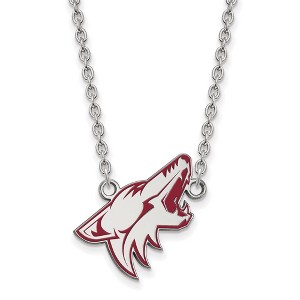 Black Bow Jewelry Sterling Silver Arizona Coyotes NHL Necklace 18 Inch - 1 of 4