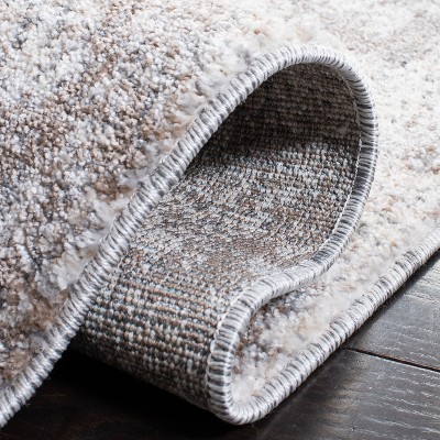 Abstract Textured Gray Synthetic 8' x 10' Area Rug
