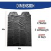 Generic 50 Count Contractor Trash Bags, Heavy-Duty Thick Garbage Sack, 42 Gallon - 3 of 4