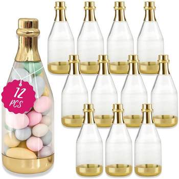 Queekay Mini Flip Top Glass Bottle with Stoppers Decorative Swing Top  Bottles Small Glass Bottles with Lids Kraft Adhesive Round Stickers for  Wedding