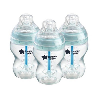 Image of Tommee Tippee Advanced Anti-colic Baby Bottle - Turquoise - 9oz/3pk