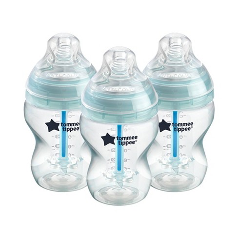 Tommee Tippee Advanced Anti-colic Baby Bottle - Turquoise - 9oz/3pk : Target