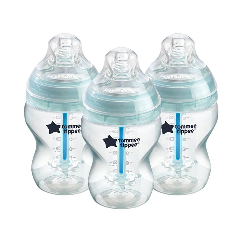 Tommee Tippee Advanced Anti-colic Baby Bottle - Turquoise - 9oz/3pk, 1 of 11