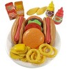 JuzToys 30pcs Pretend Fast Food Toys for Kids – Play Food Cooking Set, Burger, Hotdog, and Chips for Pretend Kitchen Toys - 2 of 4