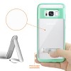 Reiko Samsung Galaxy S8/ SM Transparent Bumper Case with Kickstand in Clear Green - 3 of 4