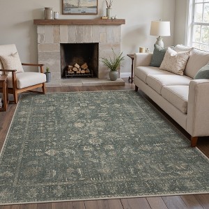 Abynow Medallion Distressed Persian Indoor Area Rug - 1 of 4