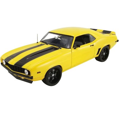 1969 Chevrolet Camaro Street Fighter Yellow Jacket with Black Stripes Limited Edition to 804 pcs 1/18 Diecast Model Car by ACME