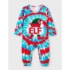 PATPAT Parent-Child Christmas Pajama Set, Christmas Tie-Dye Pajama Set, Includes Plaid Parent-Child Socks - 2 of 4