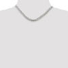 Black Bow Jewelry 6mm, Sterling Silver, Solid Beveled Curb Chain Necklace - 2 of 4