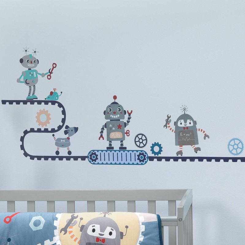 Bedtime Originals Robbie Robot Wall Decals - Blue/Gray, 3 of 5