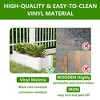 Wooakway 39" W × 13" H White PVC Outdoor Garden Fence Railing Planter Box for Flowers Vegetables - 3 of 4