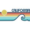 Junior's Design By Humans California Retro Sunset By LuckyU T-Shirt - 2 of 3