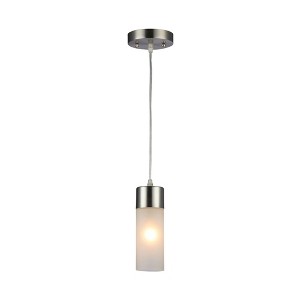 Chloe Lighting Ulla Transitional 1 Light Brushed Nickel Mini Pendant 3" Wide - 1 of 4