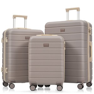TUYOHW Travel Luggage Set , 3-Piece TSA Lock Suitcase Ensemble with 20 and 28 Inch Sizes with 360° Spinner Wheels - 1 of 4
